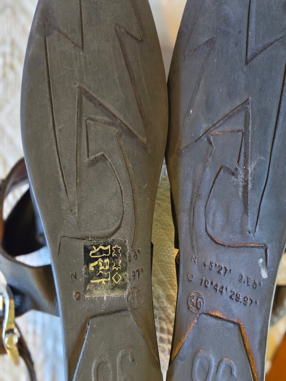 A.S. 98 sling back sandles 5.5 black leather outer and lining faux jewels Italy - Picture 11 of 13